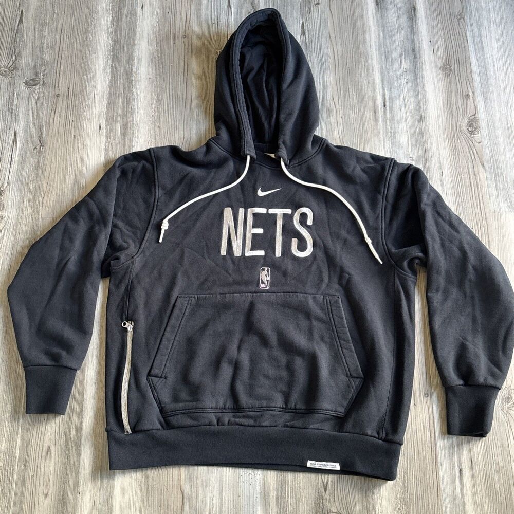 Brooklyn Nets Pullover Hoodie Embroidered Nike Standard Issue NBA Engineered - L